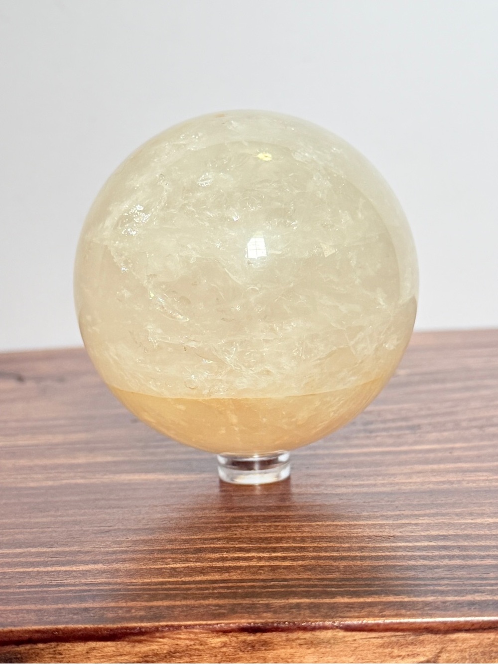 Large Milky Quartz Sphere – 73mm Rainbow Flashes – Natural Polished Crystal Orb